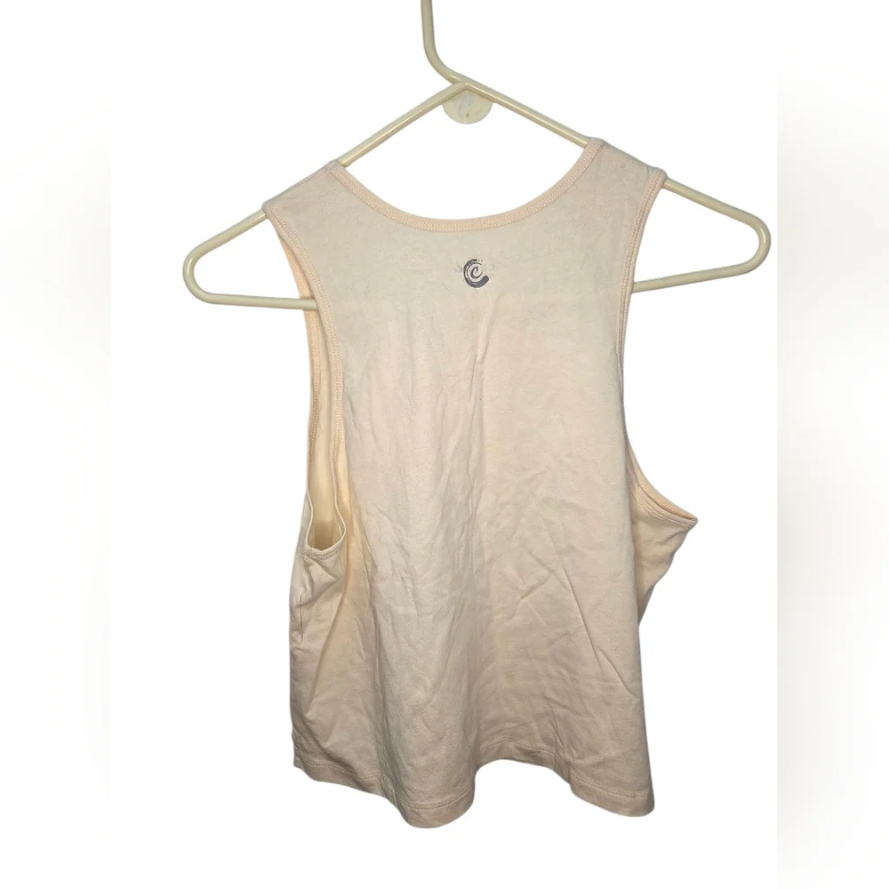 Johnny Was Cream Calme Scoop Neck Tank Top Size S - Picture 2 of 4
